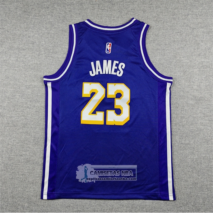 Camiseta Nino Los Angeles Lakers LeBron James NO 23 Statement 2025-26 Violeta